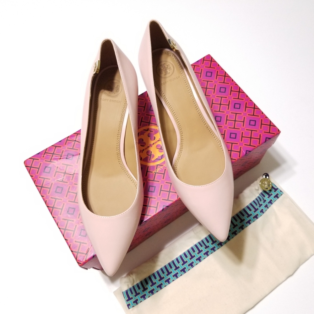 NIB Tory Burch Elizabeth Pump 40MM‎ Leather Sea Shell Pink Size 8.5, 9 $278
